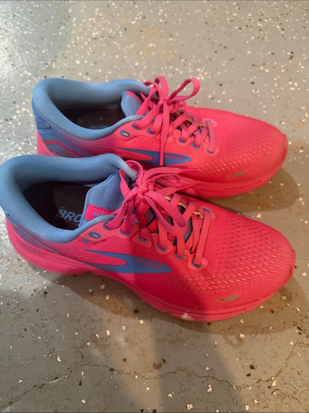 Brooks Women’s Hot Pink and Light Blue Running Sneakers